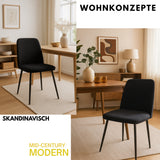 ALBATROS Designer Esszimmerstuhl BONO | 2er Set | Schwarz, Grau, Beige, Blau | Stoff Bezug