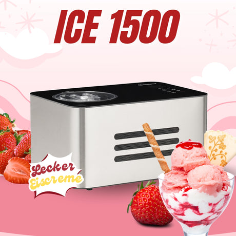 Eiscreme Maschine ICE1500 3-in-1 Eismaschine, Milcheis & Sorbet