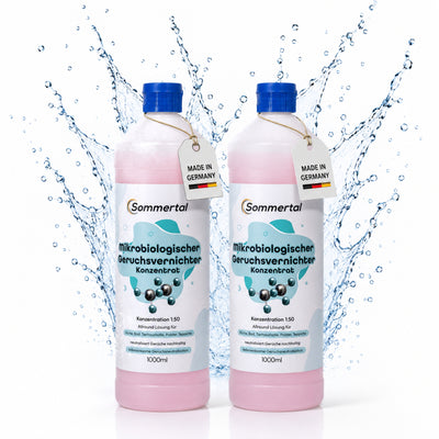 Sommertal Mikrobiologischer Geruchsvernichter Konzentrat 2L – 1:50 für Tiergerüche, Küche, Bad, Sanitär, Polster & Teppiche