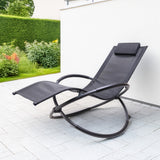 Albatros Design Outdoor Schaukelliege mit Kissen & X-Form – Ergonomische Gartenliege wetterfest & kippsicher