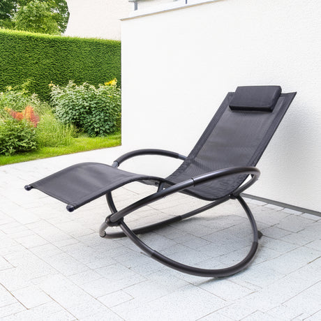 Albatros Design Outdoor Schaukelliege mit Kissen & X-Form – Ergonomische Gartenliege wetterfest & kippsicher
