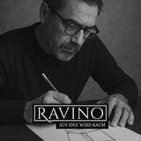 RAVINO Designer Stapelstühle 4er Set ENNA  / S10 mit Stoffbezug, Konferenzstühle Besucherstühle