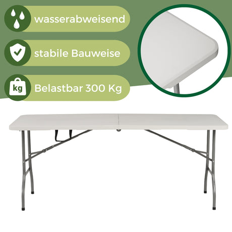 Buffettisch Klapptisch, robuste Konstruktion klappbar