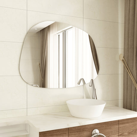 Designerspiegel oval Asymmetrisch,  Wandspiegel oder Türspiegel