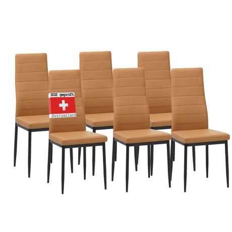ALBATROS Designer Esszimmerstuhl MILANO | 4er/6er Set | Schwarz, Grau, Beige, Braun, Rot, Weiß | Kunstleder Bezug