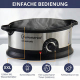 Sommertal Dampfgarer elektrisch,16L XXL Dampftopf, 1200ml Wasserbehälter, 800W, BPA-frei, 3 Dampfgar-Ebenen, 60 Min Timer + Abschaltautomatik