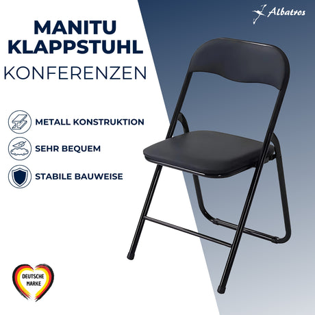 Albatros Klappstuhl Manitu Klappstühle schwarz Metallrahmen
