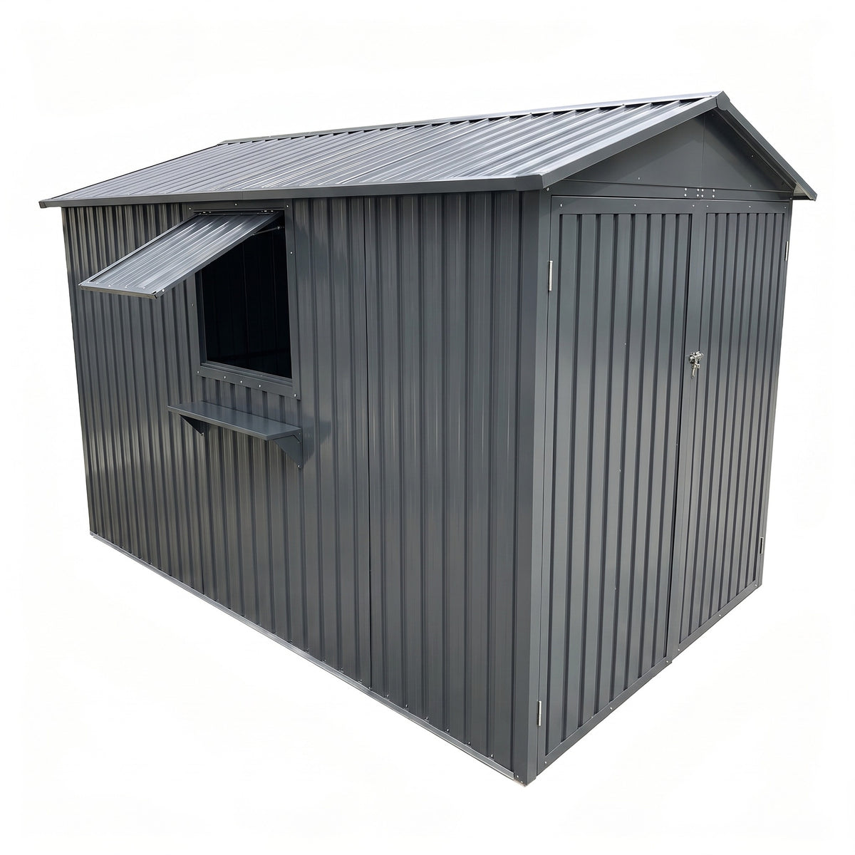 Albatros Premium Quad-Garage – verzinktes Metall in Anthrazit (RAL 7016) | 201,4 × 328,6 × 190,9 cm | Quad-Unterstellplatz | wetterfeste Quad-Garage, abschließbar