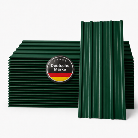 Albatros Trapezblech Dachplatten 12er oder 22er Set, Anthrazit RAL 7016 oder Grün RAL 6005, 1090 x 445 mm, verzinkt, Dachblech Profilblech für Gartenhaus, Carport, Schuppen und Gerätehaus