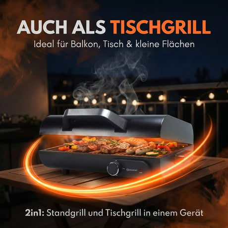 Sommertal 2in1 Elektrogrill Tischgrill BBQ928