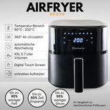 Sommertal Heißluftfritteuse HF570 – 5,7L XL Airfryer - Touchscreen, 8 Programme, 1700 Watt, TÜV Rheinland GS geprüft