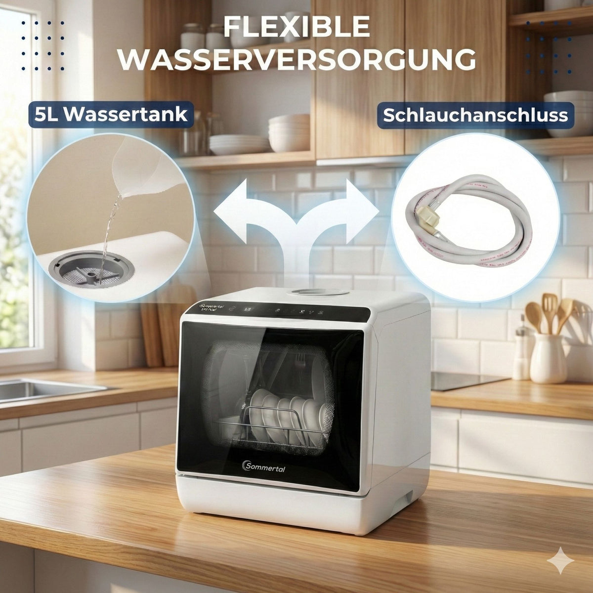 Tischgeschirrspüler SP5 Dual Mini Spülmaschine