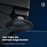 Sommertal Allesschneider AS190 DUAL 200 W Edelstahlmesser mit Wellenschliff und glatten Schliff