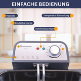 Sommertal XXL Doppel-Fritteuse mit Öl oder Fett – 3 Körbe, 5 Liter, 3000 Watt, Kaltzone, DF3270