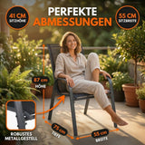 Gartenstühle Kuba, stapelbar mit robustem Metallgestell