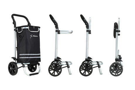 ALBATROS Einkaufstrolley Groß | Einkaufsroller mit großer Tasche, Thermo-Innenbeutel | Sichtfenster für Einkaufszettel | Faltbar klappbar mit großen Räder | Sackkarre inkl. Einkaufswagen-chip