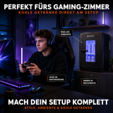 KS15 Mini Kühlschrank, zum kühlen und wärmen, Volumen 15L, AC für Haus Steckdose und DC für Auto 12V Betrieb, Bierkühlschrank lautlos Getränkekühlschrank klein