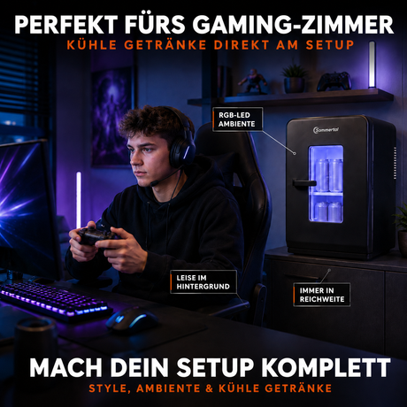KS15 Mini Kühlschrank, zum kühlen und wärmen, Volumen 15L, AC für Haus Steckdose und DC für Auto 12V Betrieb, Bierkühlschrank lautlos Getränkekühlschrank klein