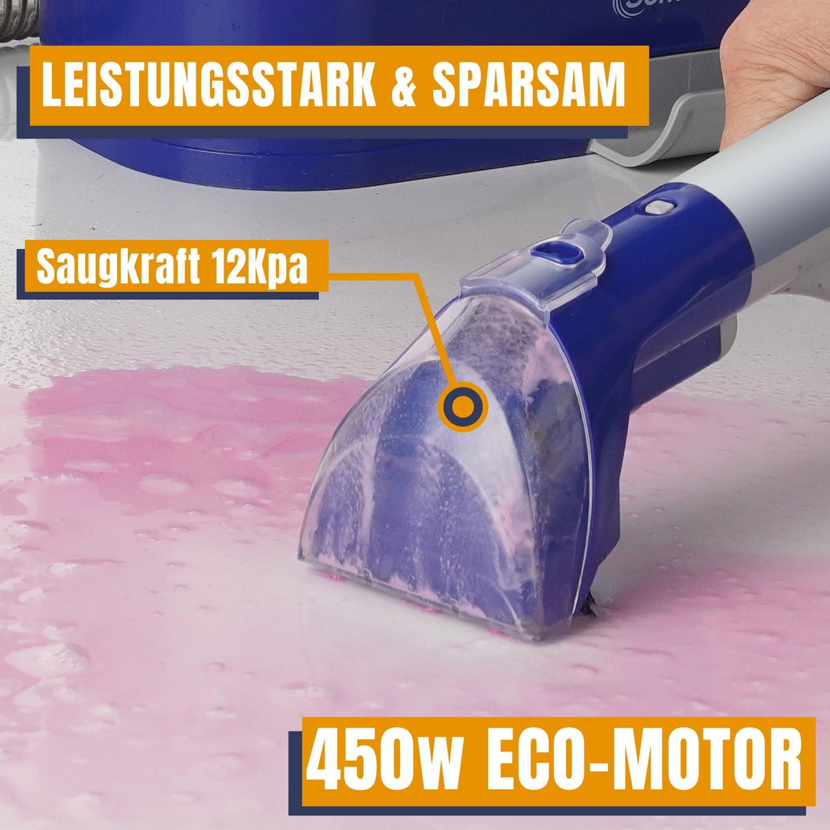 MultiCleaner WS450 5in1 +1L Polsterreiniger, Gerät für Teppiche, Treppen, Polster, Sofa, Auto, Tiere, Flecken