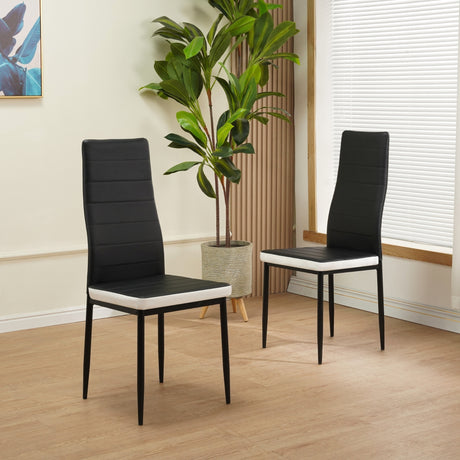 ALBATROS Designer Esszimmerstuhl MILANO | 4er/6er Set | Schwarz, Grau, Beige, Braun, Rot, Weiß | Kunstleder Bezug