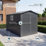 Albatros Premium Quad-Garage – verzinktes Metall in Anthrazit (RAL 7016) | 201,4 × 328,6 × 190,9 cm | Quad-Unterstellplatz | wetterfeste Quad-Garage, abschließbar