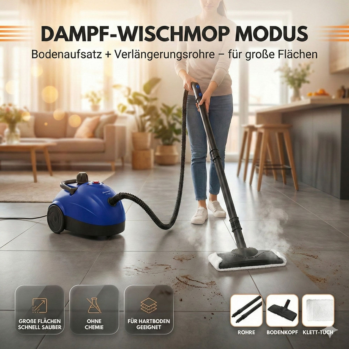 Sommertal XXL Dampfreiniger SC1000