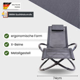 Albatros Design Outdoor Schaukelliege mit Kissen & X-Form – Ergonomische Gartenliege wetterfest & kippsicher