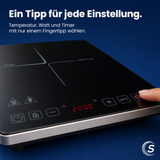Sommertal Induktionskochfeld  Tragbar Super-Slim Design bis 240 °C mit 4h Timer