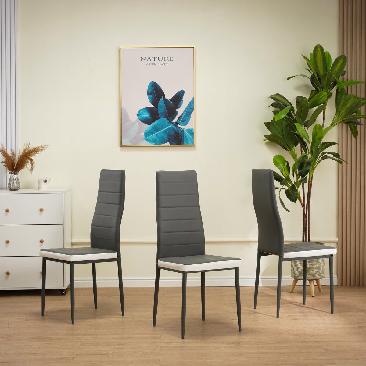 ALBATROS Designer Esszimmerstuhl MILANO | 4er/6er Set | Schwarz, Grau, Beige, Braun, Rot, Weiß | Kunstleder Bezug
