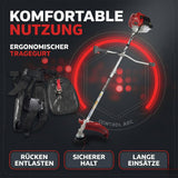 Stahlmann Freischneider Benzin MS520 – Motorsense Benzin mit kraftvollem 3PS Motor, 42cm Schnittbreite