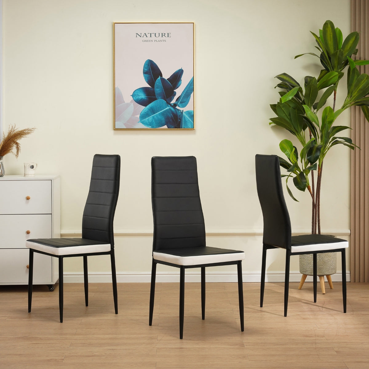 ALBATROS Designer Esszimmerstuhl MILANO | 4er/6er Set | Schwarz, Grau, Beige, Braun, Rot, Weiß | Kunstleder Bezug