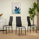 ALBATROS Designer Esszimmerstuhl MILANO | 4er/6er Set | Schwarz, Grau, Beige, Braun, Rot, Weiß | Kunstleder Bezug