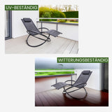 Albatros Design Outdoor Schaukelliege mit Kissen & X-Form – Ergonomische Gartenliege wetterfest & kippsicher