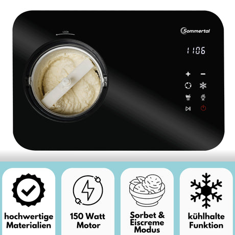 Eiscreme Maschine ICE1500 3-in-1 Eismaschine, Milcheis & Sorbet