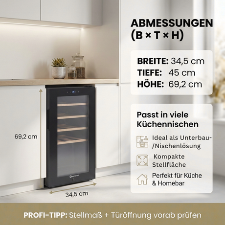 Sommertal temperierter Cannabis Schrank | WK50 | 5–20C° einstellbar & abschließbar mit UV-Schutz | Kühlschrank zur optimalen Lagerung von CBD, Weed, Marihuana, Hanf, Tabak, THC, Haschisch | Grow Zubehör