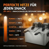 DF3600 Doppel Fritteuse 2x3L 3600W Edelstahl