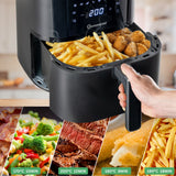 Sommertal Heißluftfritteuse HF570 – 5,7L XL Airfryer - Touchscreen, 8 Programme, 1700 Watt, TÜV Rheinland GS geprüft