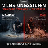 VAC912 Akku Nass Trockensauger 18V – Kabelloser Nasssauger für Auto, Werkstatt & Garage | Saugt Nass & Trocken | Bläst | HEPA