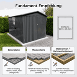 Albatros Premium Quad-Garage – verzinktes Metall in Anthrazit (RAL 7016) | 201,4 × 328,6 × 190,9 cm | Quad-Unterstellplatz | wetterfeste Quad-Garage, abschließbar