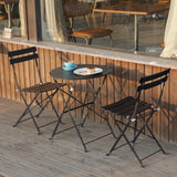 Bistroset 3-teilig, klappbarer Bistrotisch mit 2 Stühlen