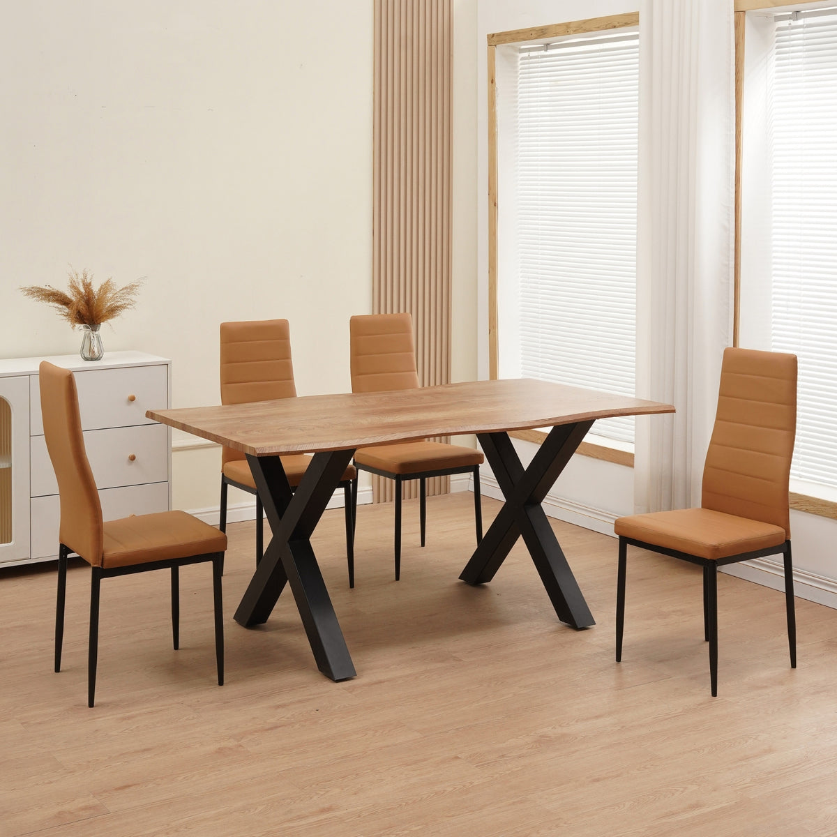 ALBATROS Designer Esszimmerstuhl MILANO | 4er/6er Set | Schwarz, Grau, Beige, Braun, Rot, Weiß | Kunstleder Bezug