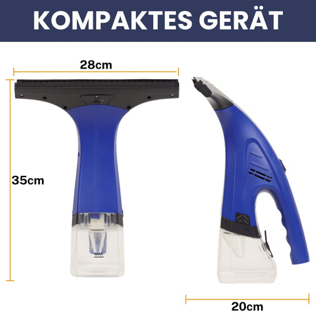 Sommertal Fenstersauger Set mit Sprühflasche & Mikrofaserpad – Akku Fensterreiniger