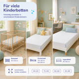 Arensberger Kindermatratze Babymatratze NORA, Höhe 12cm, Bezug waschbar & abnehmbar, punktelastischer Gelschaum, Jugendmatratze, allergikerfreundlich premium Bezug