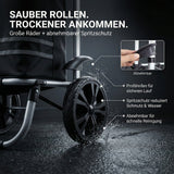 ALBATROS Einkaufstrolley Groß | Einkaufsroller mit großer Tasche, Thermo-Innenbeutel | Sichtfenster für Einkaufszettel | Faltbar klappbar mit großen Räder | Sackkarre inkl. Einkaufswagen-chip