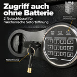Burggraf Gr. M Safe, Tresor für zuhause, 20x31x20 cm, Buch-Safe, Hammerschlag, Zahlencode
