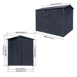 Albatros Premium Motorradgarage – verzinktes Metall in Anthrazit (RAL 7016) | 169x308x191cm
