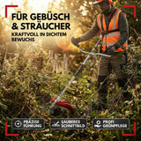 Stahlmann Freischneider Benzin MS520 – Motorsense Benzin mit kraftvollem 3PS Motor, 42cm Schnittbreite