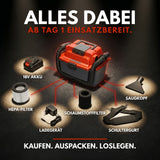 VAC912 Akku Nass Trockensauger 18V – Kabelloser Nasssauger für Auto, Werkstatt & Garage | Saugt Nass & Trocken | Bläst | HEPA