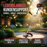 Stahlmann Freischneider Benzin MS520 – Motorsense Benzin mit kraftvollem 3PS Motor, 42cm Schnittbreite