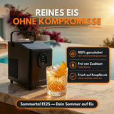 EM12S Eiswürfelmaschine | Eismaschine 12kg/24h | Eiswürfelbereiter mit Griff | extra große 0,3kg Bullet Eiswürfel in 20 Min | leise 50db | Ice Maker für Küche, Büro & Party